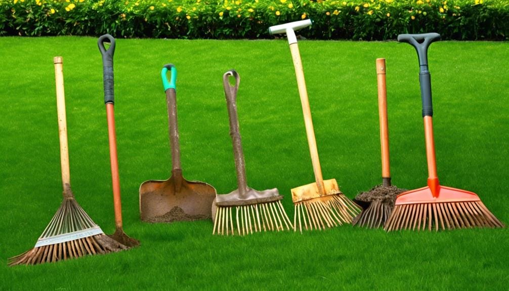 soil management with rakes and pickaxes